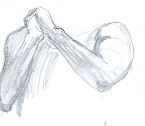 Live Model's Arms 5 min - Pencil