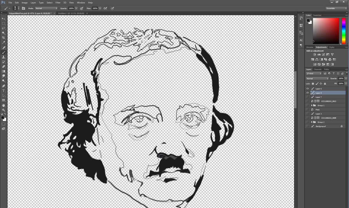 Edgar Allen Poe Work in Progress